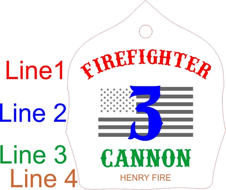 Laser Engraved Firefighter Helmet Shield Keychain | Customizable Gear Tag