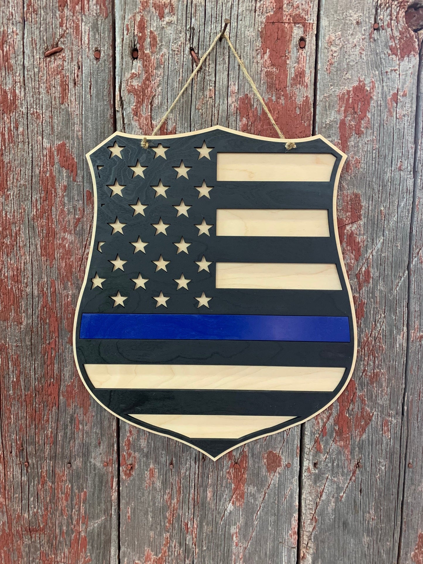 Police Badge American Flag