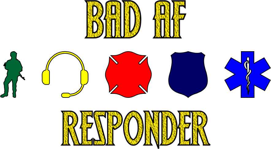 Logo for Bad AF Responder Personalized First Responder gifts