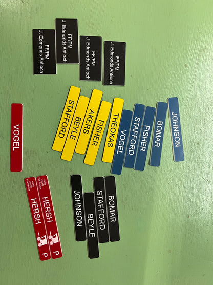Accountability Tags for Fire Department Command