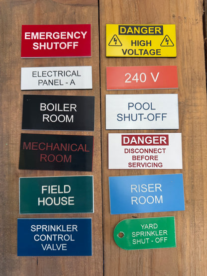 Electrical Panel Labels | Custom Engraved Breaker Panel Label