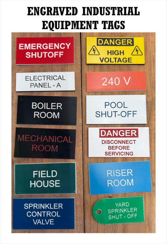 Industrial Equipment Tag | Custom Engraved Equipment Label