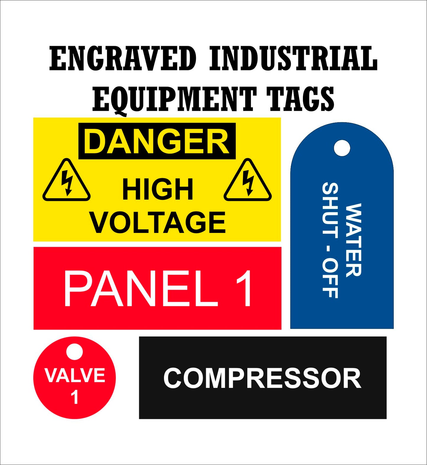 Industrial Equipment Tag | Custom Engraved Equipment Label